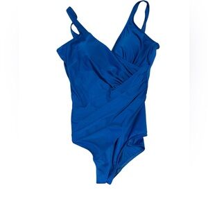 Miraclesuit Blue Asymmetrical One Piece Swimsuit